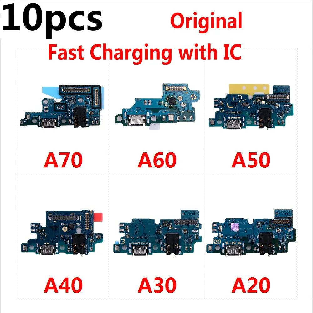 Плата с USB-разъемом для зарядки шлейф микрофоном и Samsung A70 A60 A50S A50 A40 A30S A30 A20 A10S A10 10