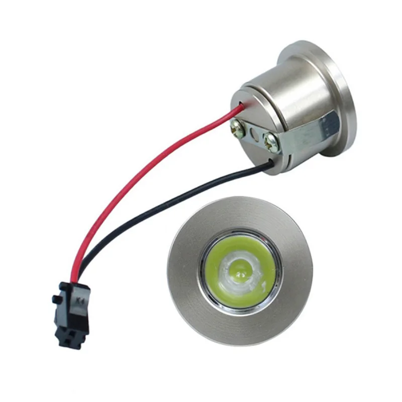 

spot mini led downlight dimmable 1W 3W recessed 110v 220v showcase Cabinet lighting White Black Silver Bulb Aluminum 4000K lamps