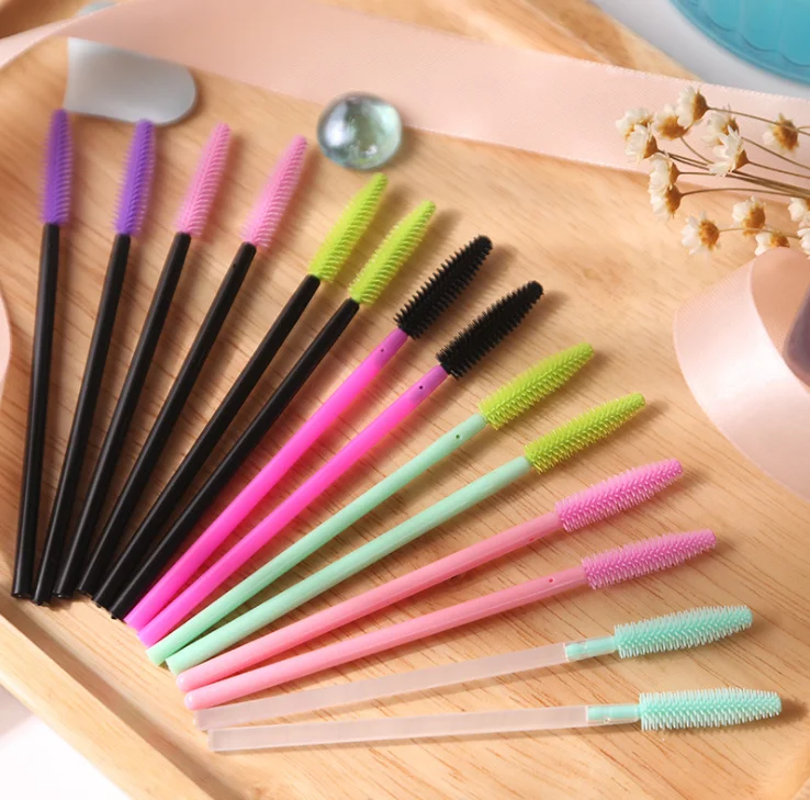 

200bags Silicone Mascara Wands Applicator Disposable Eyelash Brushes Towel Shape Makeup Brush For Eyelash Extension tools hot