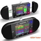 UD24 DC5.5 USB тестер Type-C 2,4 дюйма цифровой вольтметр Амперметр power bank детектор напряжения вольт PD триггер Электрический измеритель
