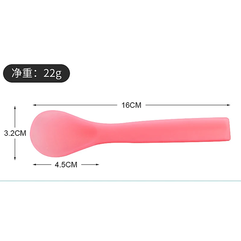

16cm Red Kids Badys Silicone Kitchen Bakeware Utencil Spoon Scoop Cooking Tools Condiment Utensil Coffee Ice Cream Tableware