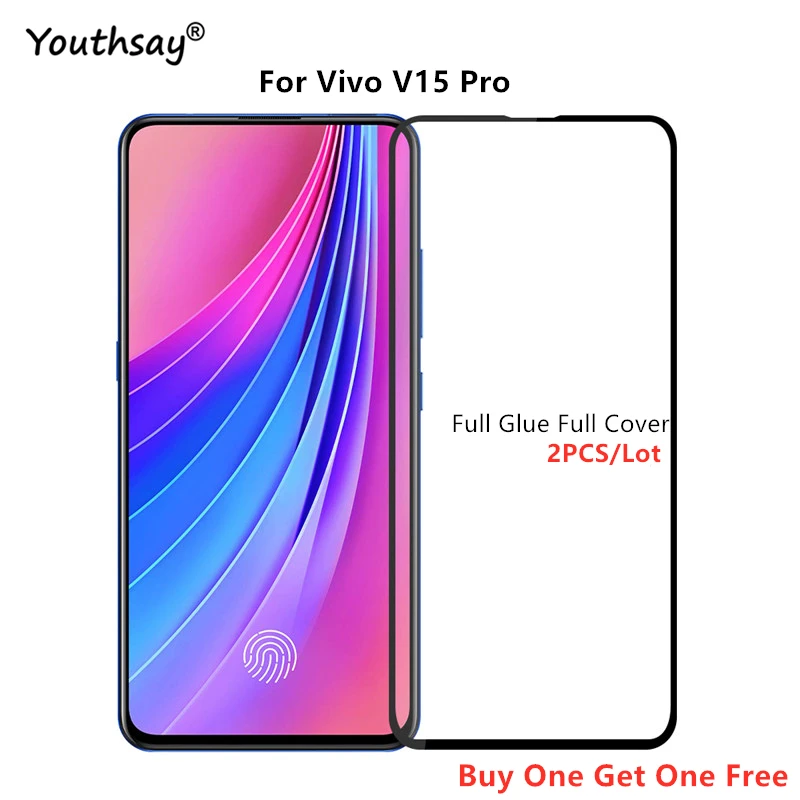 Защитное стекло для экрана Vivo V15 Pro пленка с клеевым покрытием 2 шт.|Защитные