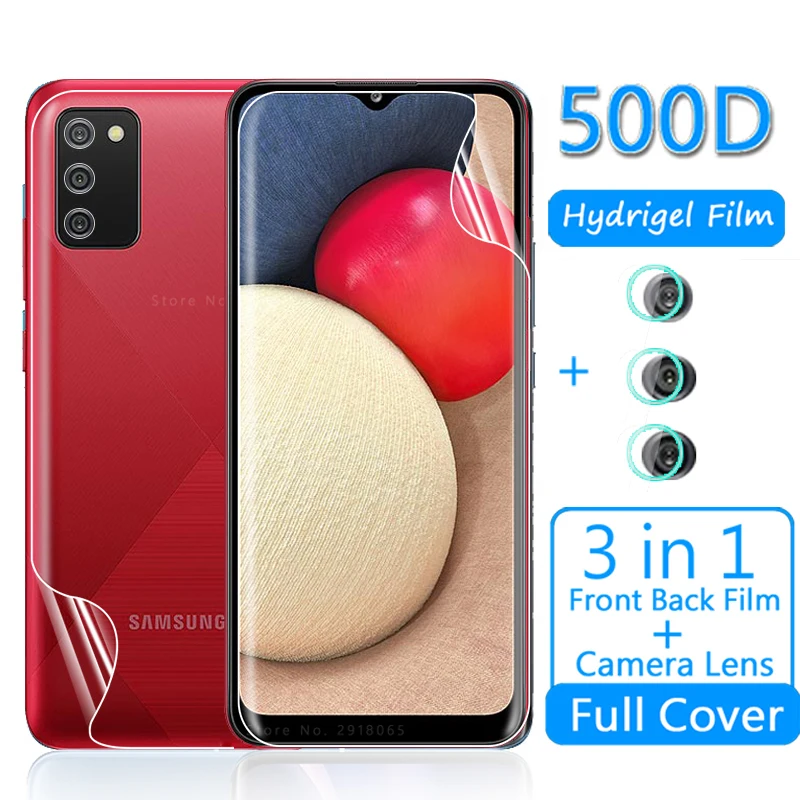 

Гидрогелевая пленка для объектива камеры Samsung Galaxy A02s, мягкая защитная пленка для Samsung Galaxy A02s A 02s 6,5 дюйма, не стекло