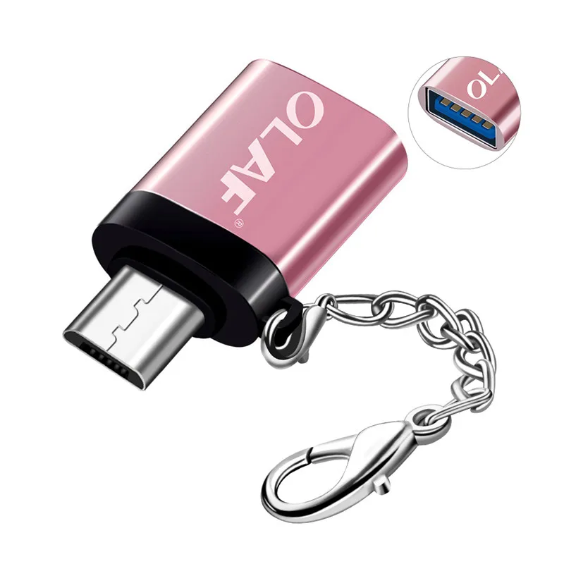 Rose Gold Олаф 5V микро USB кабель-адаптер MicroUSB OTG для Xiaomi Redmi samsung huawei Android зарядки конвертер Портативный Кабельный разъем - Цвет: Rose Gold