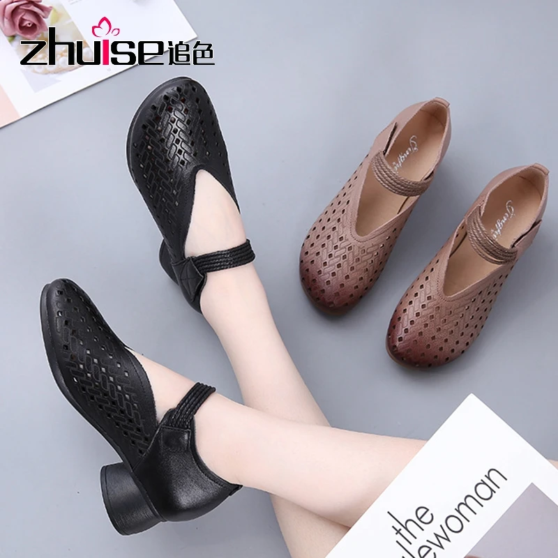 Новинка лета 2021 женские сандалии с вырезами женская обувь на мягкой подошве