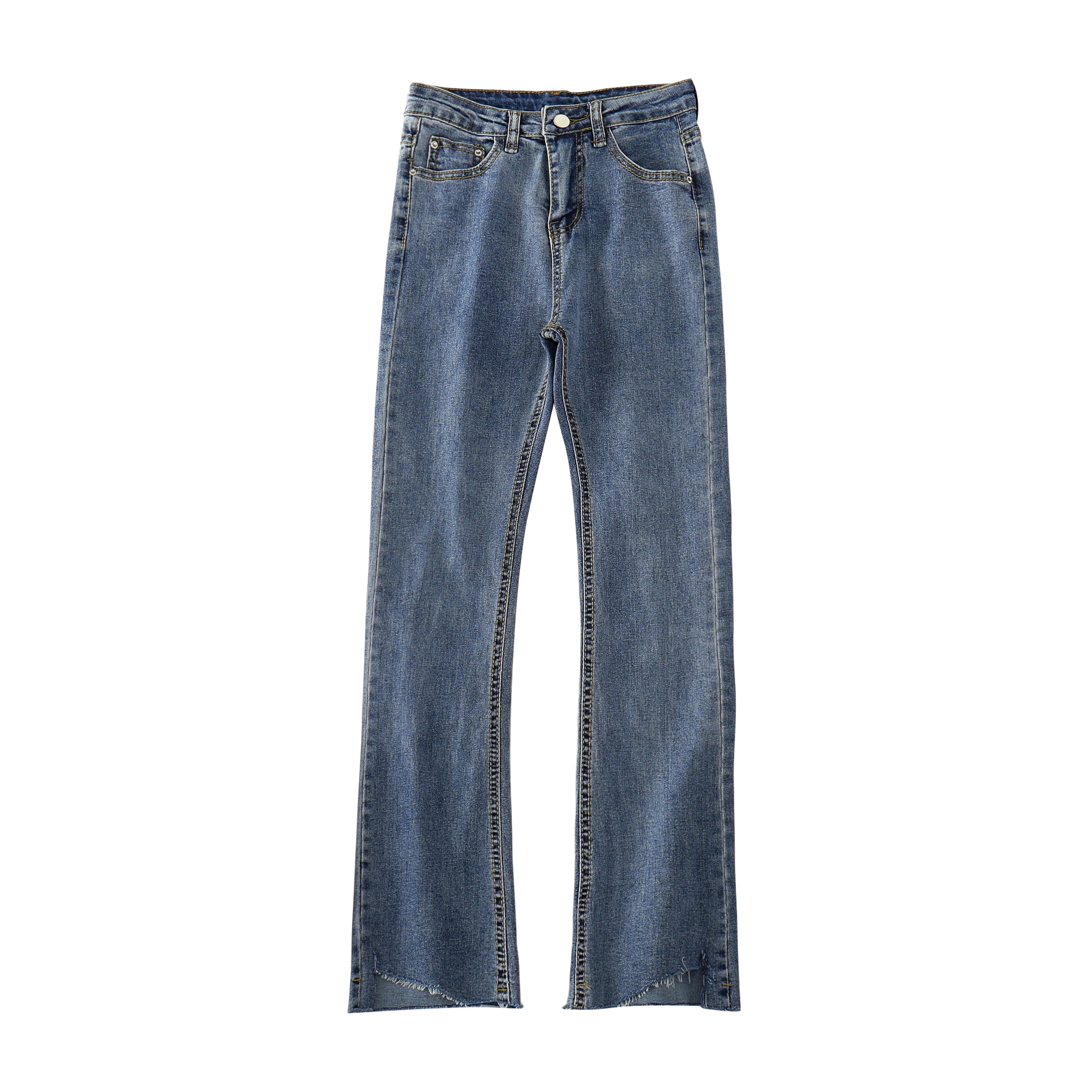 

Summer New Style Small Xuan Ya High Waist Irregular Women Ankle-Length Stretchy Slimming Skinny Pants Micro Jeans Fashion