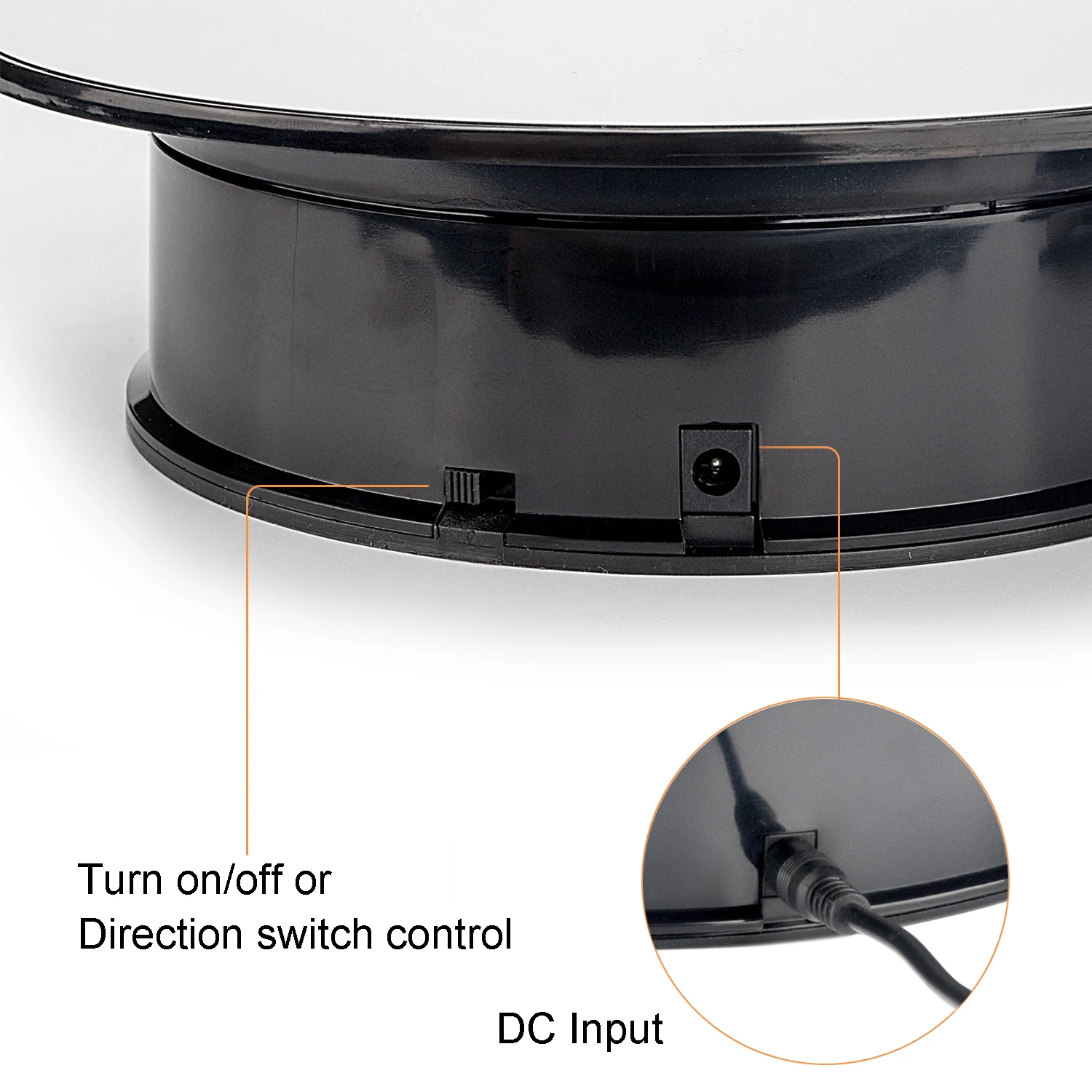 20 см/8 дюймов Зеркало 360 градусов вращающийся Поворотный Дисплей стенд
