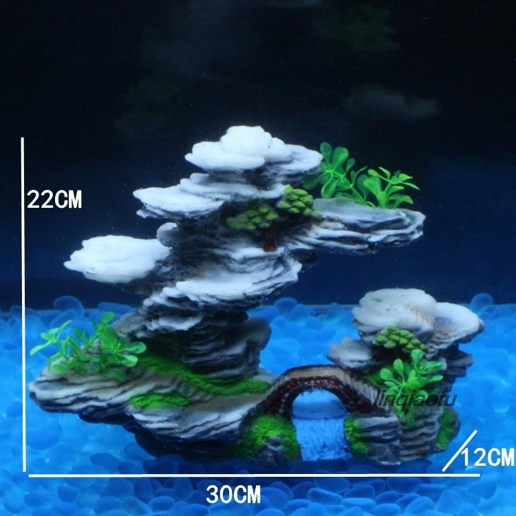 

Aquarium resin white rockery fish tank decoration