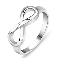 delysia king new unisex fashion silver and gold infinite ring jewelry simplicity banquet ladies party accessories