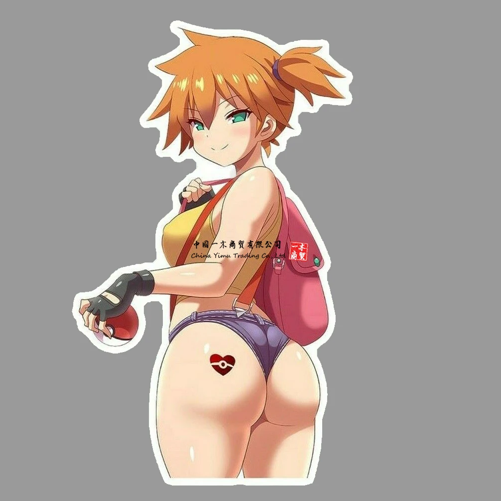 Соблазнительная аниме виниловая наклейка с изображением туманных ягодиц, бедер, экчи