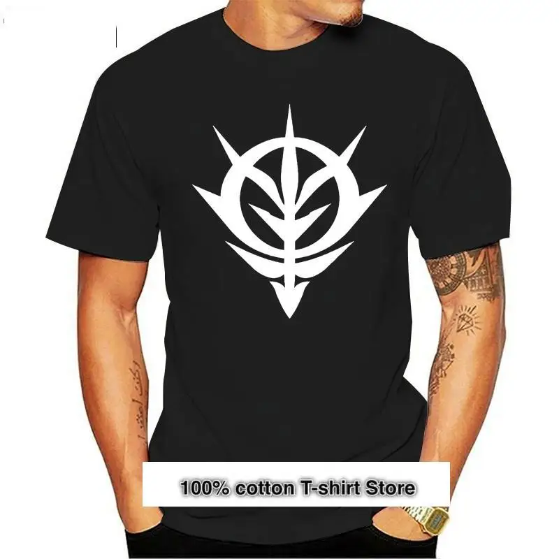 

Camiseta Funy para hombre, camisa de manga corta con la bandera de Zeon Gundam, cuello redondo, 1
