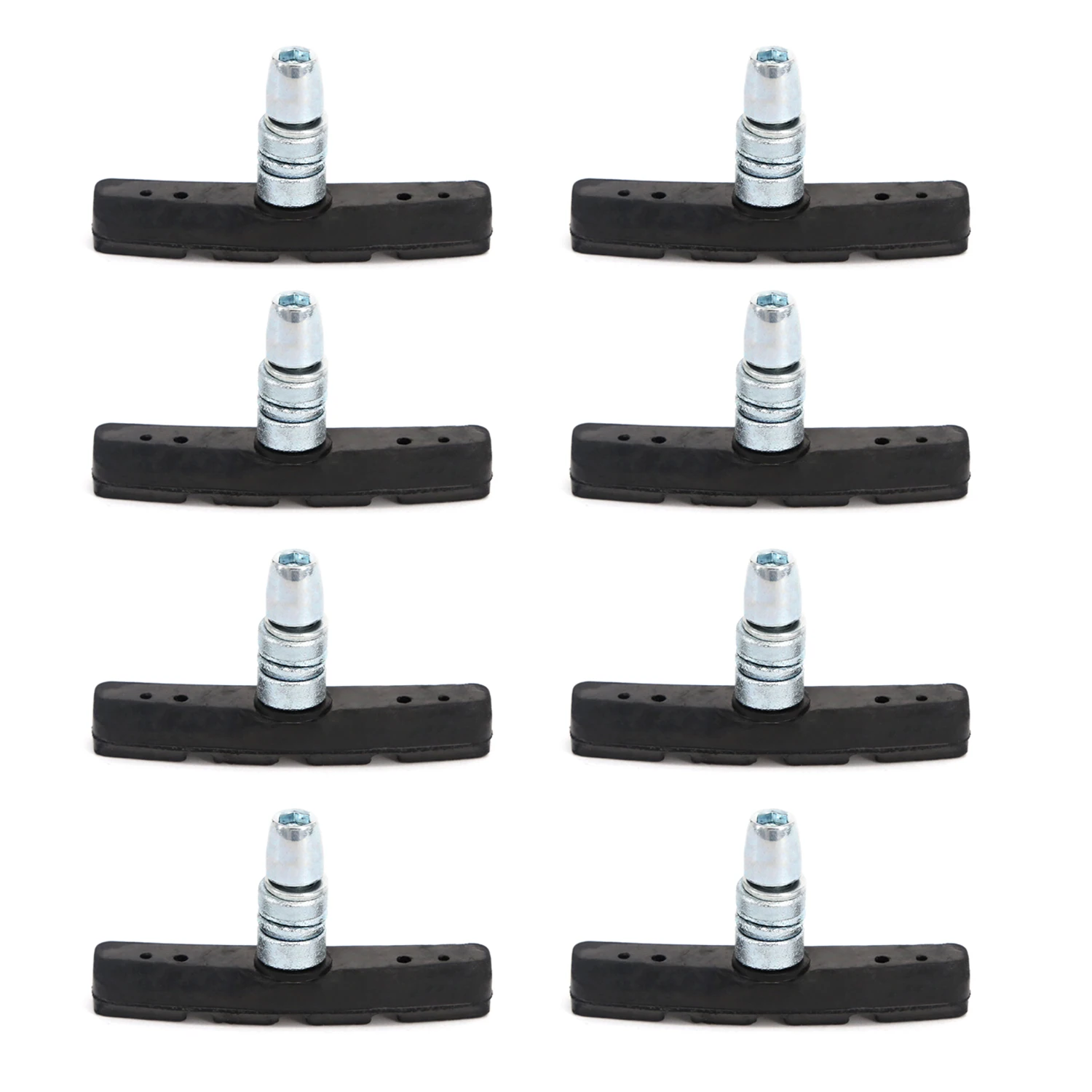 

8pcs Brake Shoes 70mm Brake Pads Mountain Bike Road Cycling Rubber V-Brake Holder Shoes Pad Bicycle Accessories Parts 7x4cm