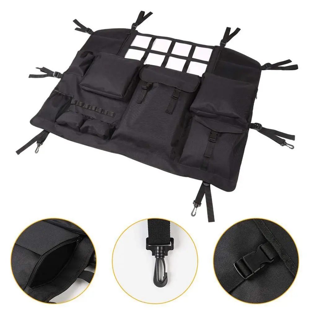 Car Rear Seat Cover for Jeep Wrangler 2007-2019 JK&ampJL 4 Door with Multi-Size Organizer Storage Bags/Trunk Cargo Tool Organizers |
