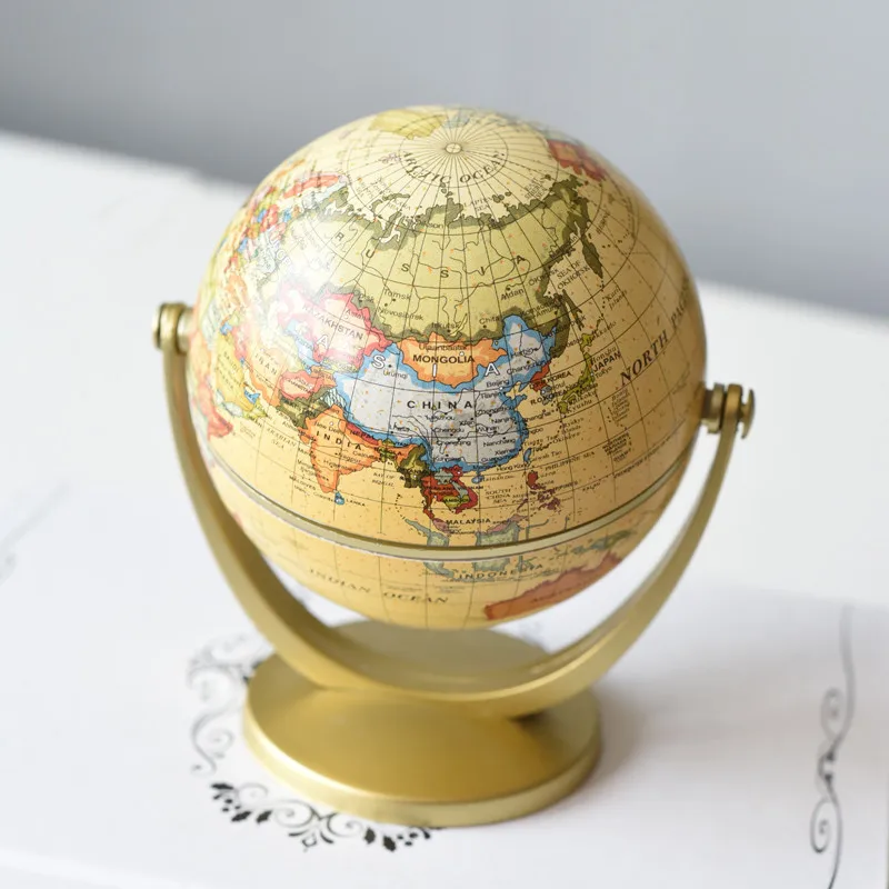 Европейский Простой пластиковый земной шар мир мода ретро английская версия
