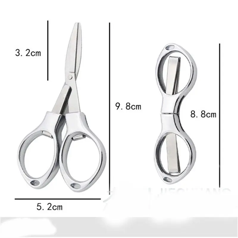 

Creative Hot Sale Good Quality Mini Folding Survival Safety Stainless Steel Fishing Line Outdoor Scissors Silver Scissors