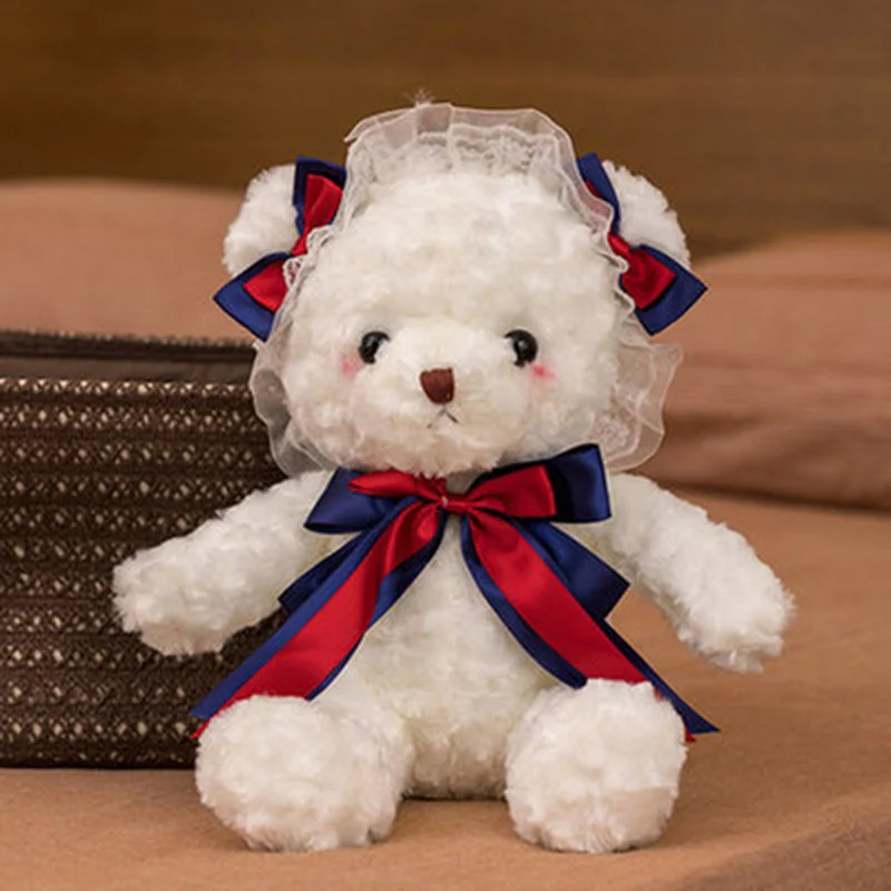 

Lolita Kawaii Princess Bear Lace Teddy Bear Soothing Plush Soft Stuffed Toys Animal Aesthetic Doll Soothing Toy Room Decoration