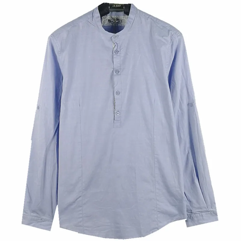 07268 Hombre Camisa Masculina, осенняя Хлопковая мужская рубашка с длинным рукавом, молодежные модные повседневные рубашки в полоску, Camisas, мужская рубашка, мужская одежда - Цвет: 07268