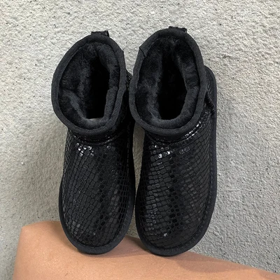 Женская обувь зимние ботинки женские короткие взрывные трещины толстые