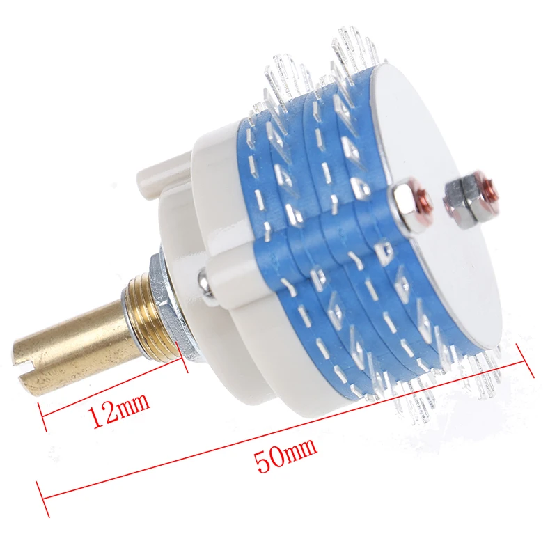 

1PC 2Pole 24step 2x24 Rotary Switch Attenuator Volume Control DIY Pot Potentiometer New Hot