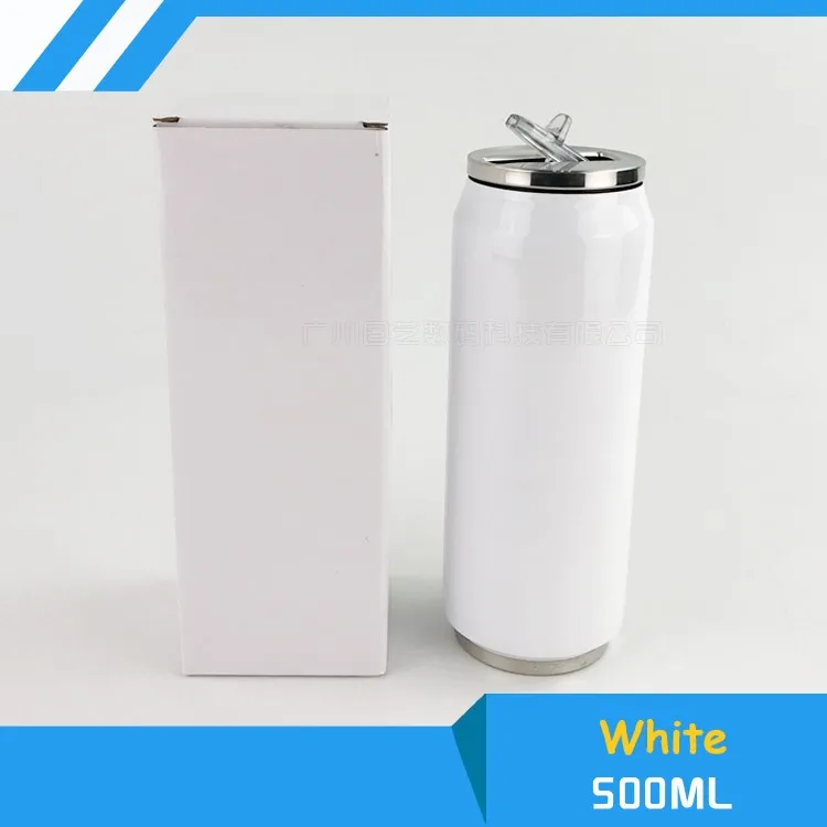 500ml Silver 2 шт./партия Сублимация 280 мл/500 мл бутылка-Кокс, чашка для переноса, сублимация чернил DIY для теплообмена, Печать пресс - Color: 500ml Silver
