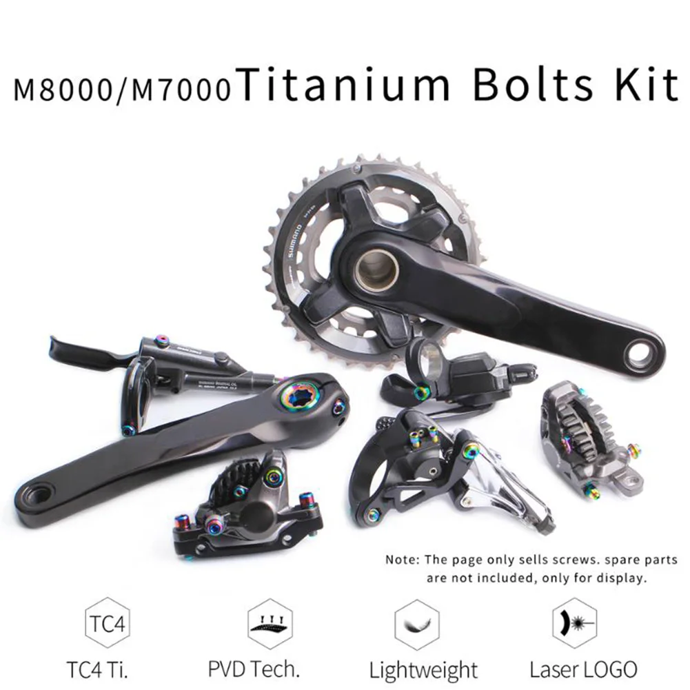 

22/28pcs/set Bicycle Titanium Screws For Brake Shift Bolts Replacement DIY Sets M7000/M8000 MTB Mountain Bike Unit Bolts