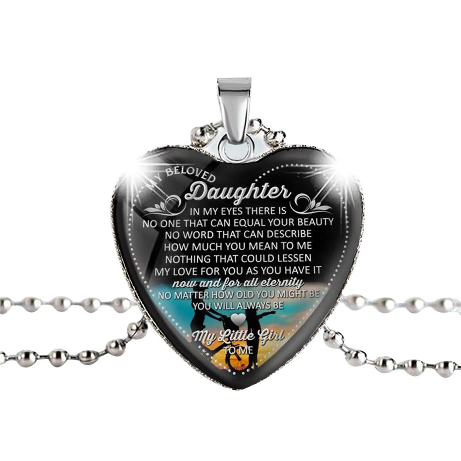 

Heart Necklace for Daughter Birthday Jewelry Gifts Heart Shape Necklace for Daughter PERFECT GIFT For Your Family ELEGANT