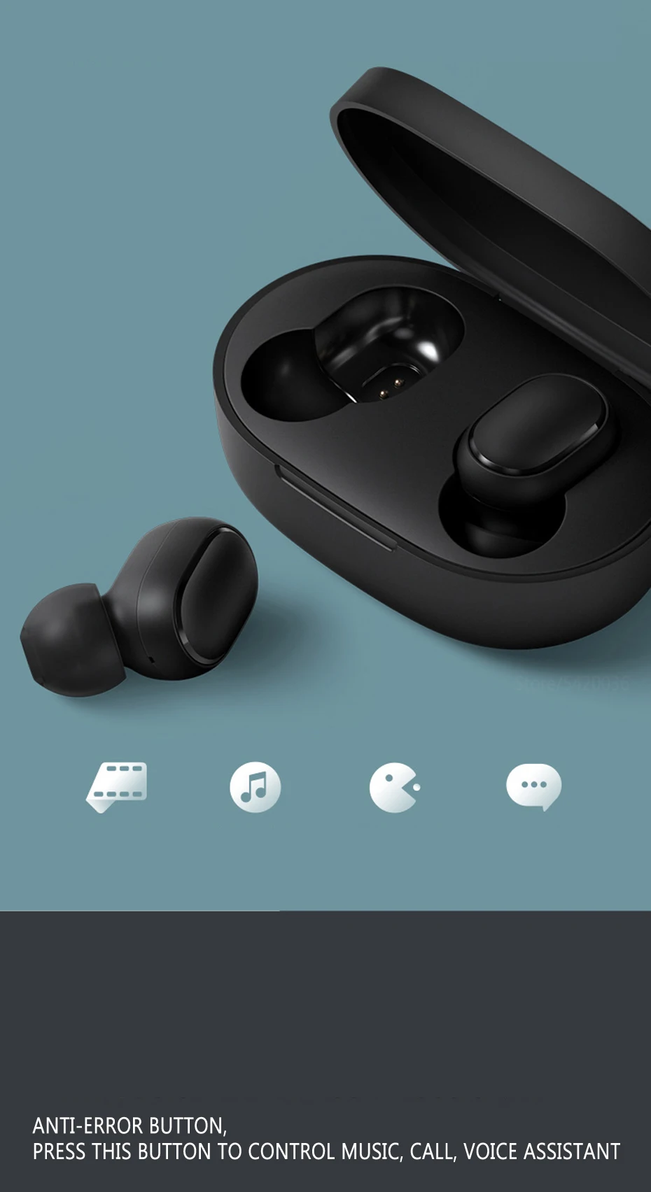 Xiaomi Redmi Airdots, оригинальные беспроводные наушники Xiaomi, TWS, глобальная версия, голосовые Bluetooth 5,0, шумоподавление с микрофоном