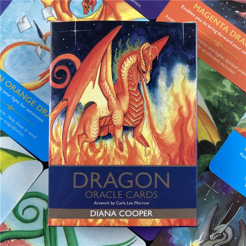 New Tarot Dragon Oracle Cards To Clear Negative Energies For Fate Divination Deck Board Game Adult | Спорт и развлечения