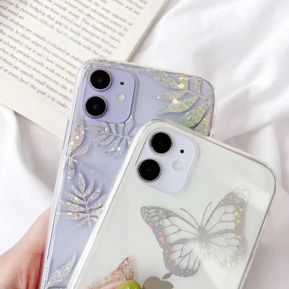 Чехол-накладка с изображением бабочки LACK блестящего мультяшного рисунка для 12