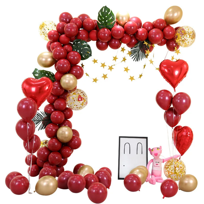 

Набор воздушных шаров из латекса, с сердечками, конфетти