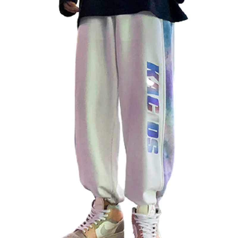 

Мужские модные дизайнерские спортивные баскетбольные брюки в стиле Харадзюку, прямые свободные повседневные штаны с боковой завязкой, шта...