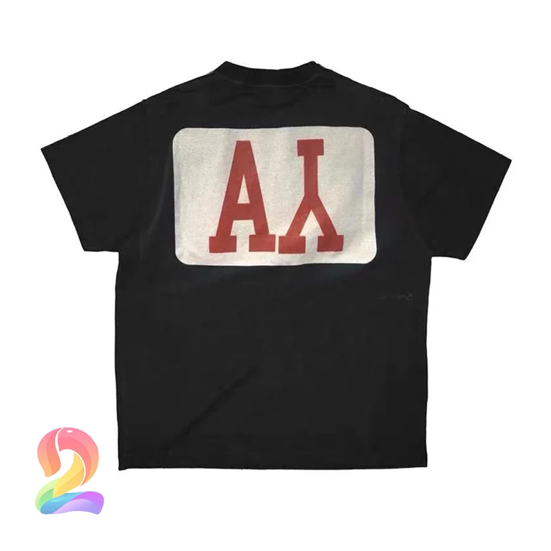 

Askyurself T-shirts Oversize Men Women High Quality Distressed LOGO Print Limited Short-sleeved Askyurself Casual Hiohop Tshirts