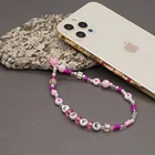 Украшенный бисером строп для женщин ручной работы, модный подвесной шнур с надписью на запястье, аксессуары, ремешок для телефона