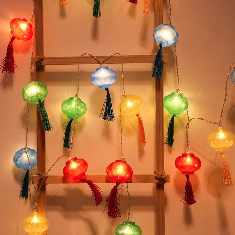 Праздничные светодиодные лампы USB зарядка традиционная китайская красная лампа