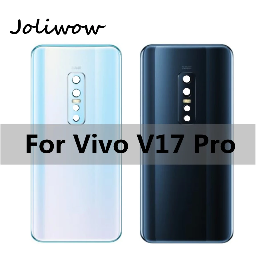 Para Vivo V17 de bater&iacute;a Pro de la puerta de la cubierta de funda carcasa trasera de vidrio de caso con lente para vivo V17 Pro carcasa trasera para bater&iacute;a de 6,44 pulgadas-0