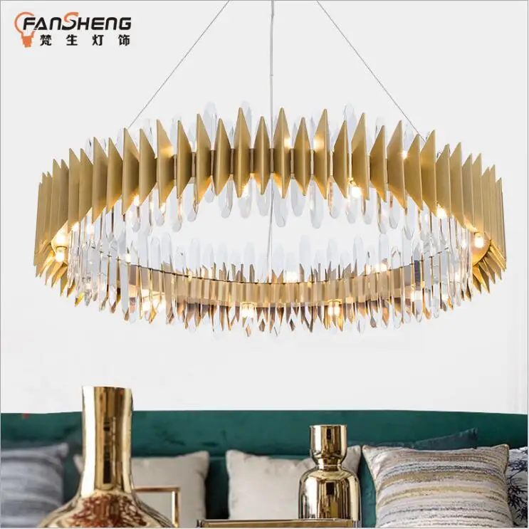 Пост современная роскошная хрустальная люстра креативная индивидуальность бар