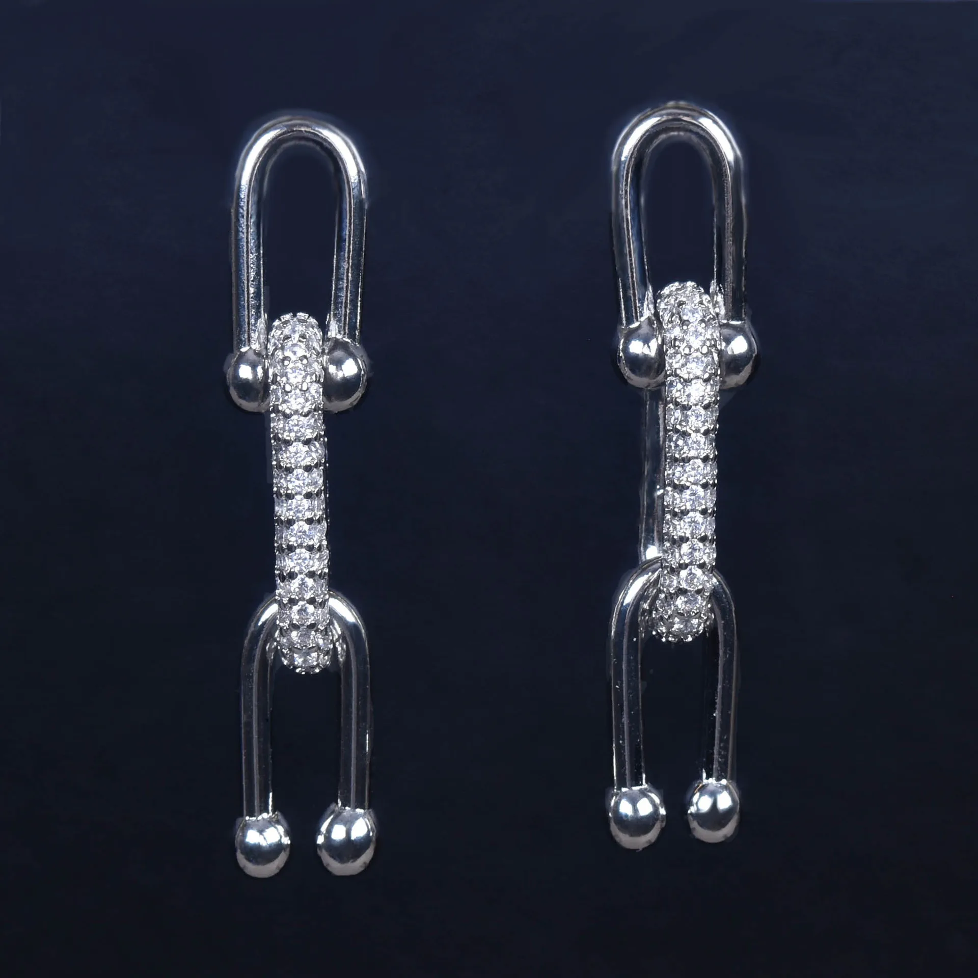 

QTT 925 Silver Glittering Dangle Earrings For Women Wedding Jewelry Earrings Friends Anniversary Gift 2021 Trend