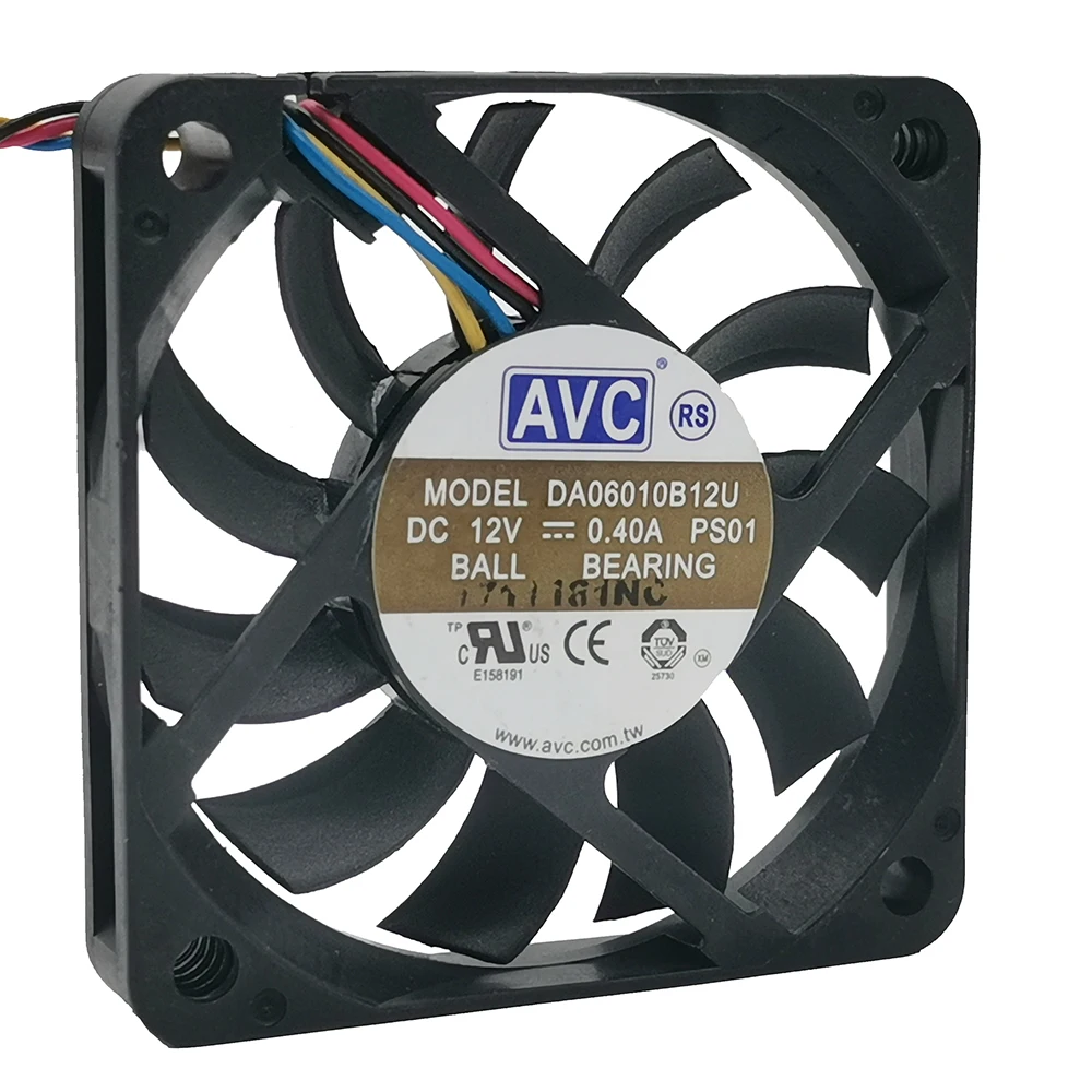 

60mm pwm fan slim For AVC DA06010B12U 10mm thickness 6010 12V 0.40A 60 * 60 * 10MM ultra-thin air volume cooling fan