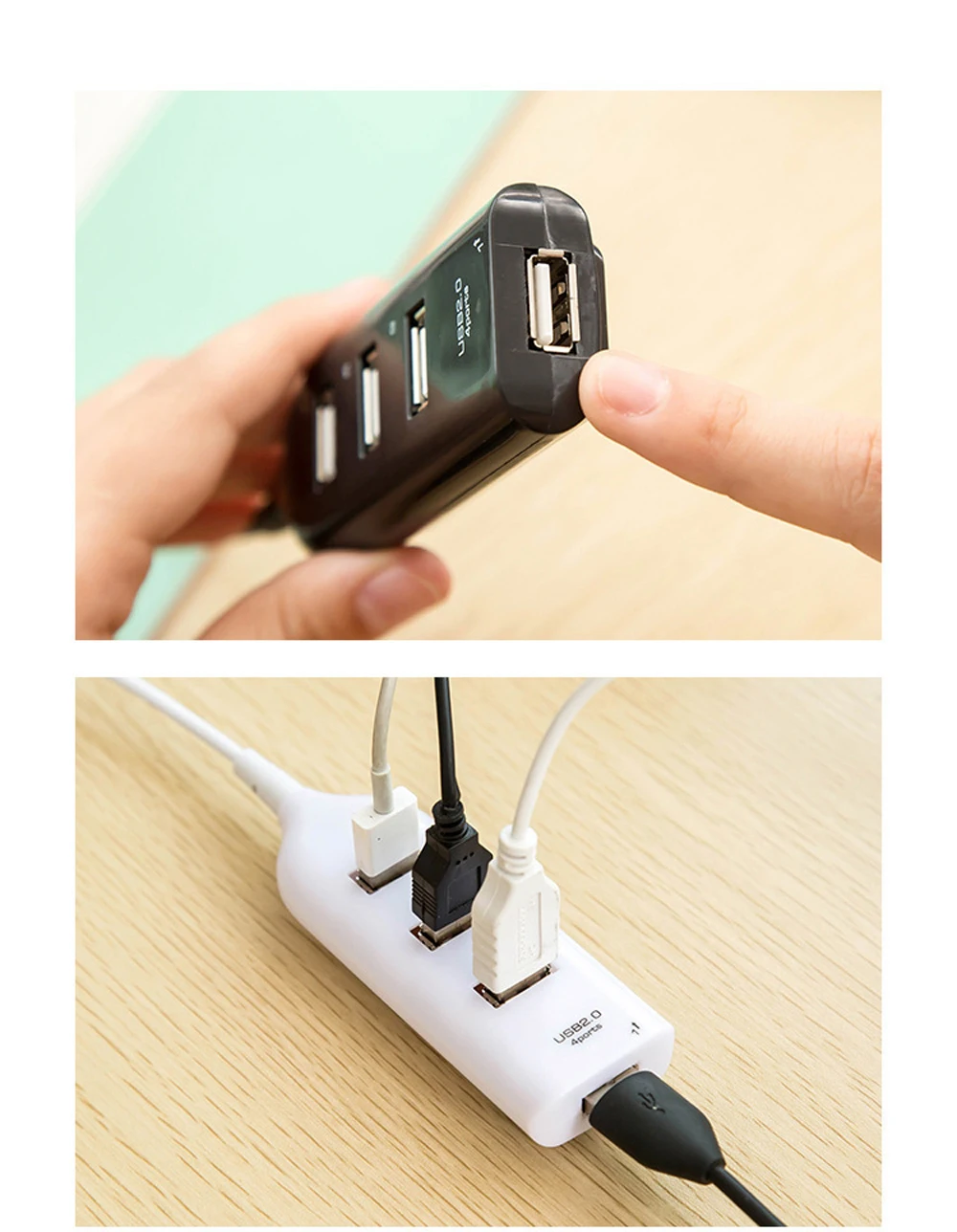 Высокоскоростной USB концентратор VIPATEY с 4 портами разветвитель несколькими 2 0