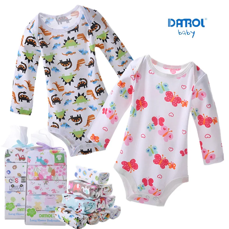 Комплект из 5 предметов Детский комбинезон с длинными рукавами Хлопковый для