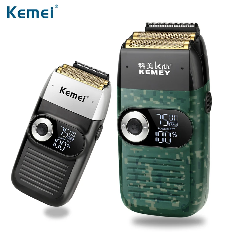 

Kemei 2 в 1 электробритва для мужчин перезаряжаемая портативная беспроводная мужская сабельная бритва триммер для бороды ЖК-дисплей 2 скорости