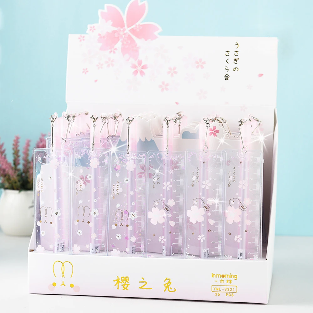 Студенческая линейка Kawaii гелевая ручка с подвеской нейтральные ручки для