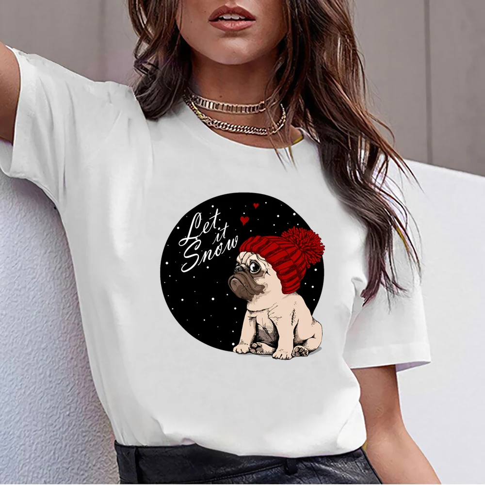 Женские топы футболка let it snow mopg dog Vogue винтажный принт женская футболка|Футболки| |