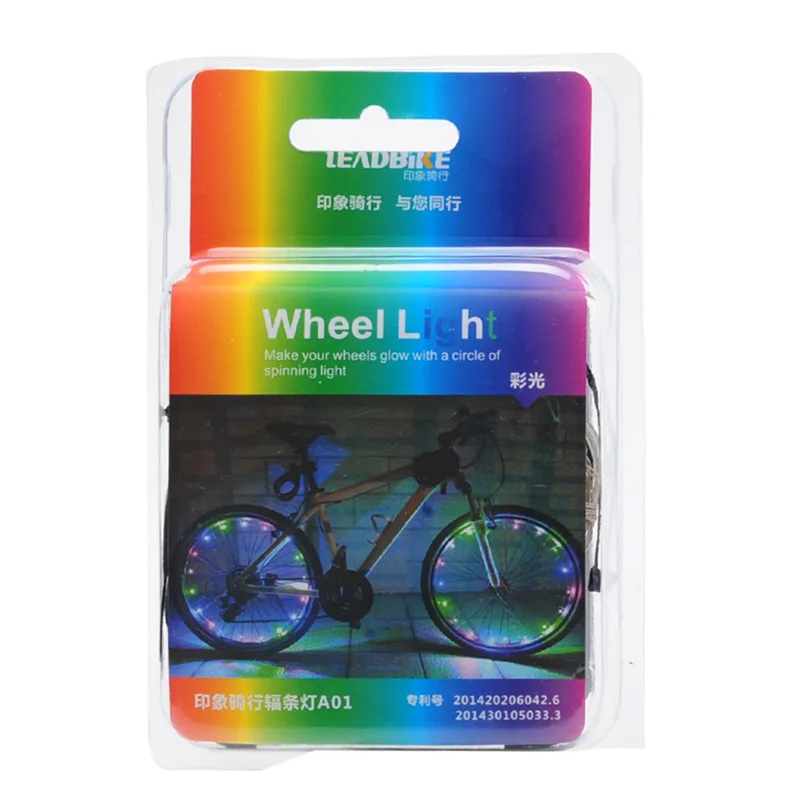 

2 Pcs Bicycle Spoke Lights 18 Pattern Led Bike Wheel Light Waterproof Safety Warning Light Outdoor Cycling Decoration Lights