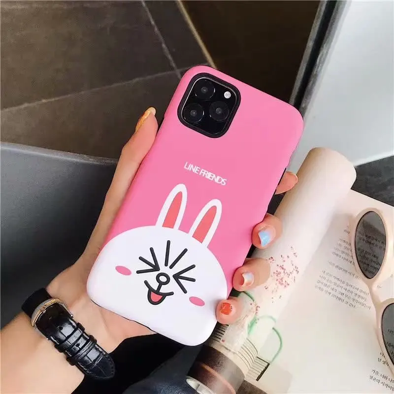 Милый чехол с мультяшным медведем, Кроликом, уткой для iphone 7, 8, 6, 6s PLUS, мягкий силиконовый чехол, задняя крышка для iphone X, XS, MAX, XR, 11 pro, max, Новинка