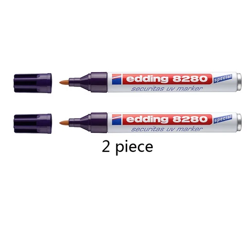 Edding 8280 caneta iluminadora oleosa uv pro caneta invisível 1mm tinta permanente securitas marcadores uv destaque para detetive/jogo/cartão