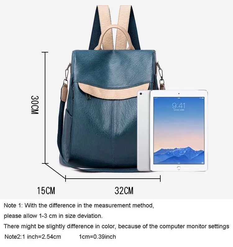 Женский рюкзак, водонепроницаемый стиль, простой рюкзак для женщин, искусственная кожа, модная Ретро сумка для колледжа, красный