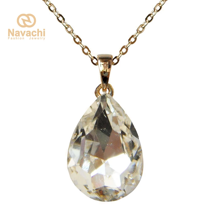 Ожерелье с подвеской в виде капли воды Navachi SMTa6305|drop pendant|necklace crystal pendantcrystal |