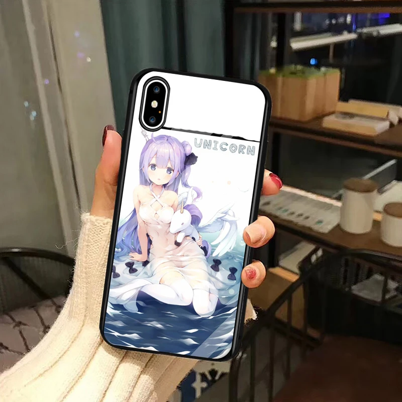 Чехол из закаленного стекла для телефона для мобильных игр Azur Лейн для iPhone 11 Pro Max X XS Max XR 6 6s 7 8 Plus, сексуальный Чехол для мобильного телефона