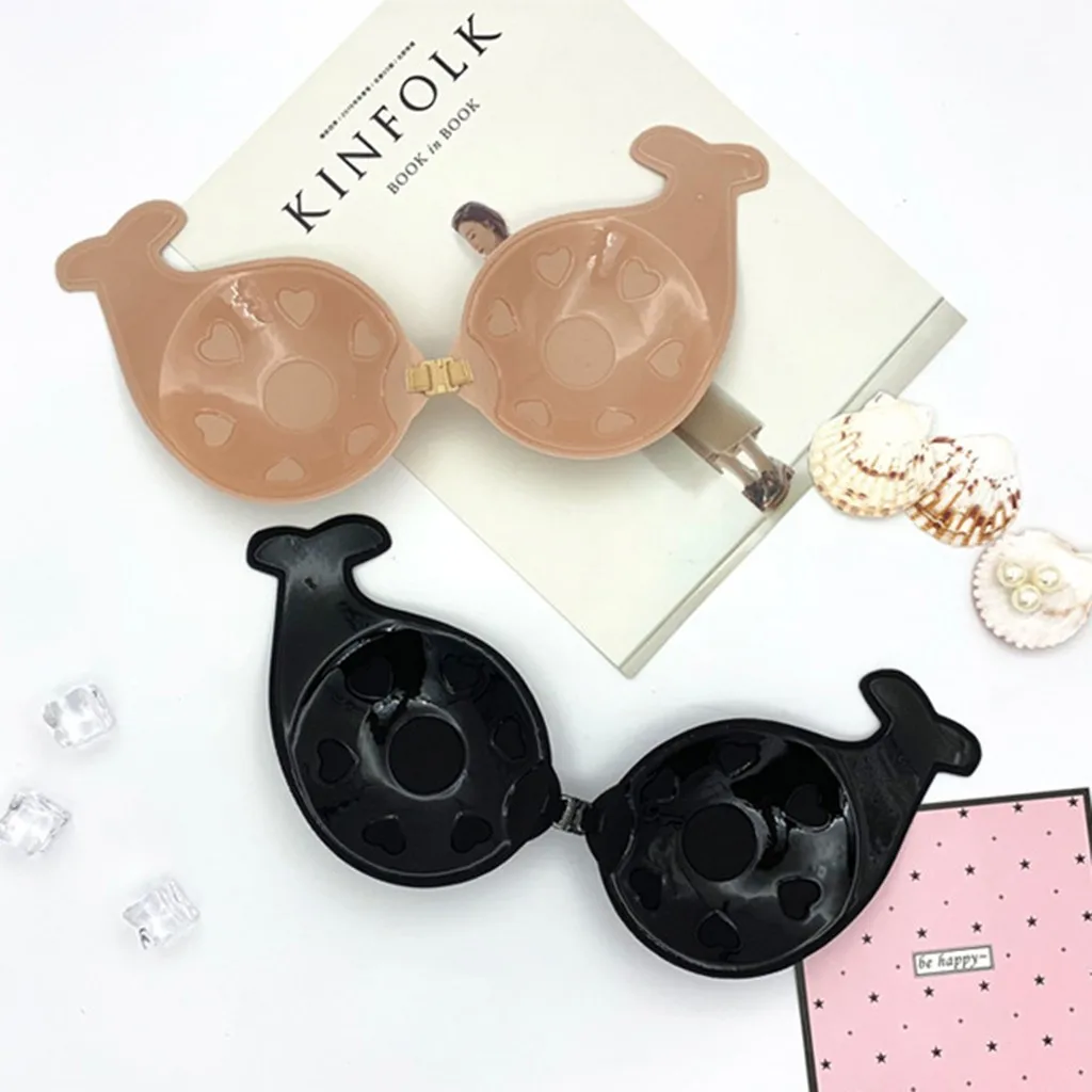 Прямая поставка 1 пара Невидимый клейкий бюстгальтер пуш-ап Бралетт без бретелек